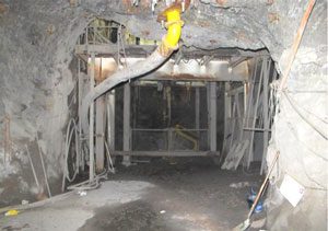 undergroun mine incident site