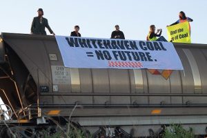 Protesters Stop Coal Train From Leaving Maules Creek Coal Mine