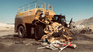 collision mining truck