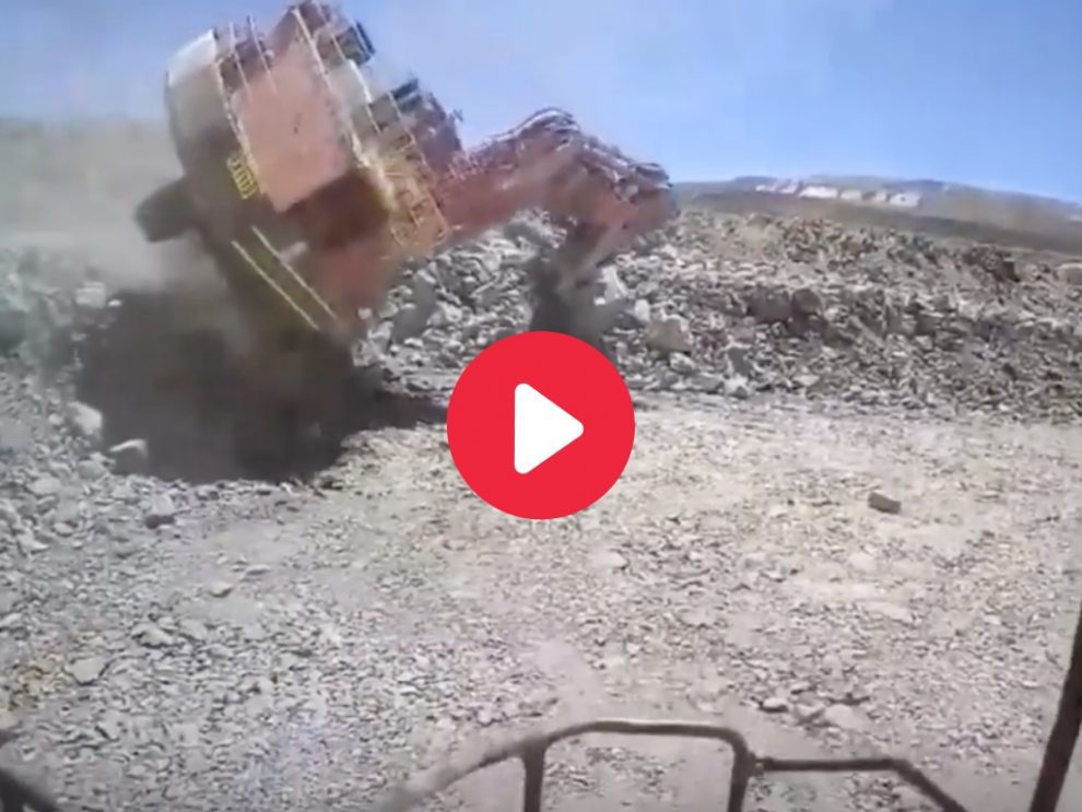 excavator fall from bench WA Lithium mine