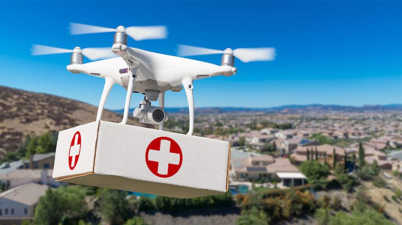 royal flying doctor service drone delivery of medical supplies