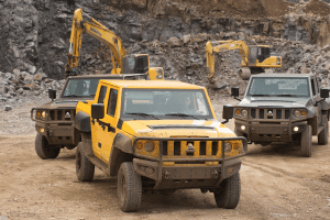 Electric light vehicle destined for the mining industry