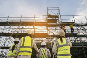 a scaffolder fell 4 metres at a site
