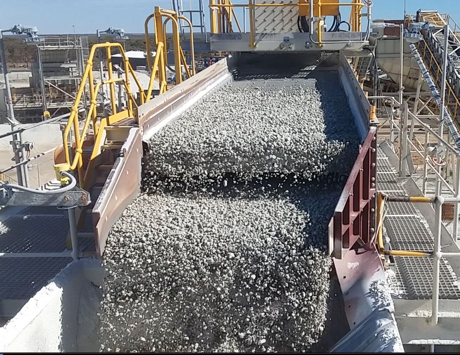Screen for a lithium plant in Western Australia, after NESCO startup dust control on
