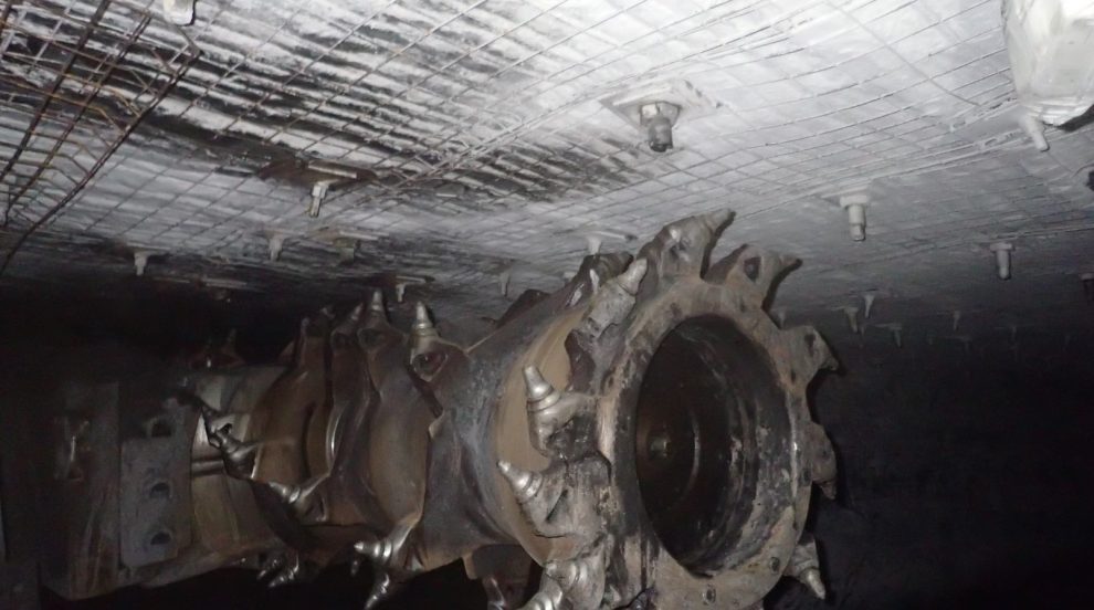 continuous miner driver hit in face by nut from a roof bolt