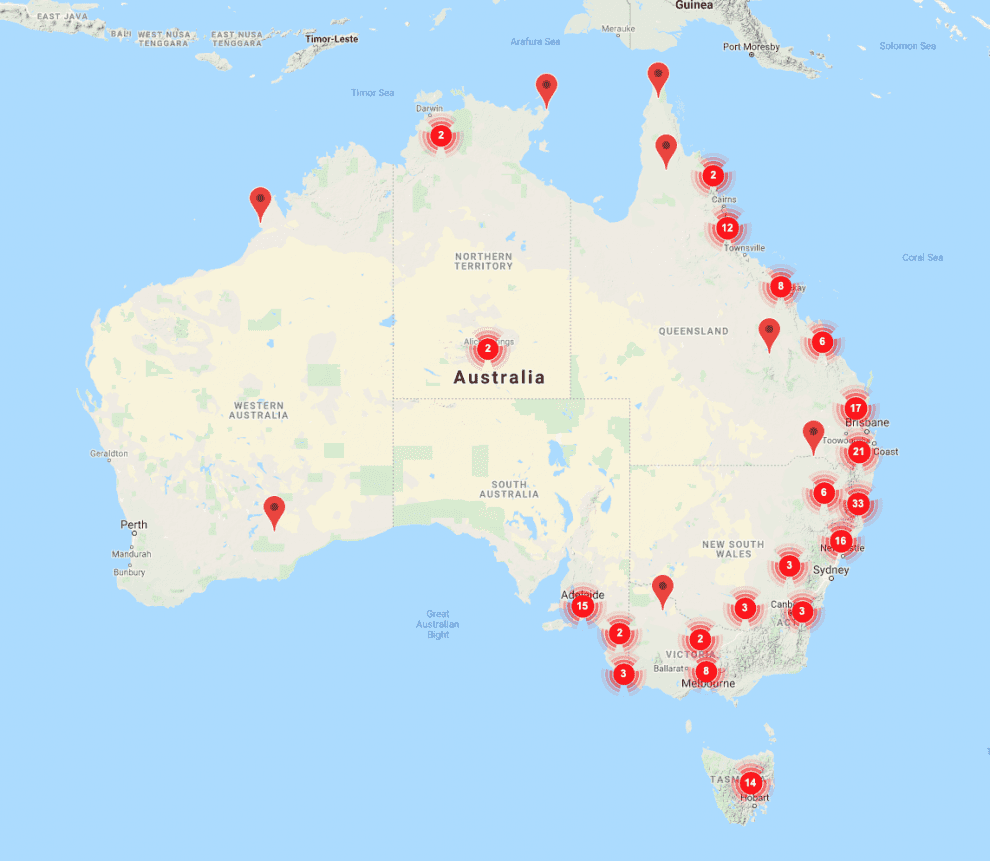 Australian Bushfire Map provides interactive location of bushfires