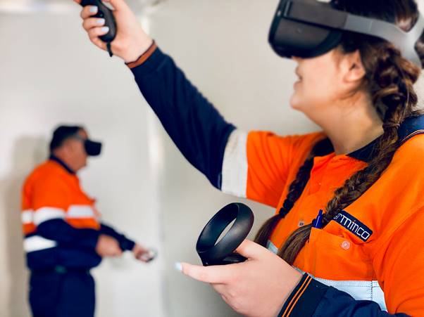 Barminco Virtual reality training in mine safety