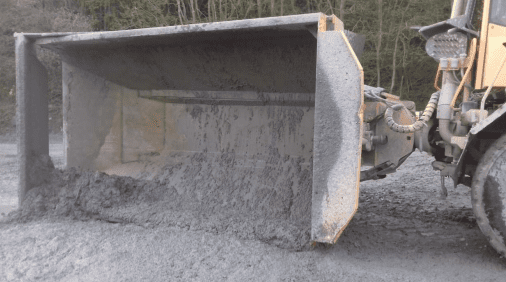 Articulated dump truck rollover