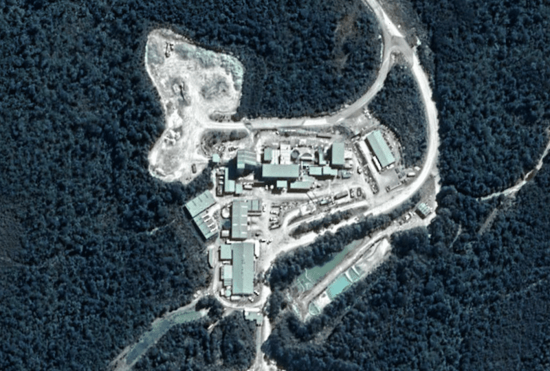 Henty Gold mine Tasmania - Google Earth
