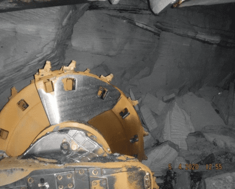 Frictional ignition warning at coal mines