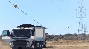 Truck Connecting with Powerlines