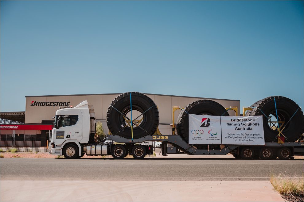 Bridgestone shipping truck tyres straight to Port Hedland