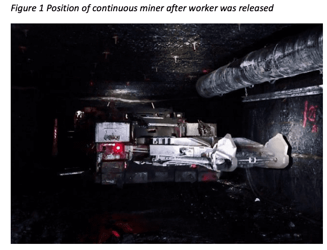 Worker suffers serious injuries when pinned by boom of a continuous miner
