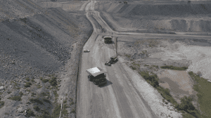 haul truck collision with grader