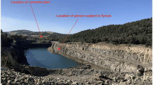 flyrock incident at quarry