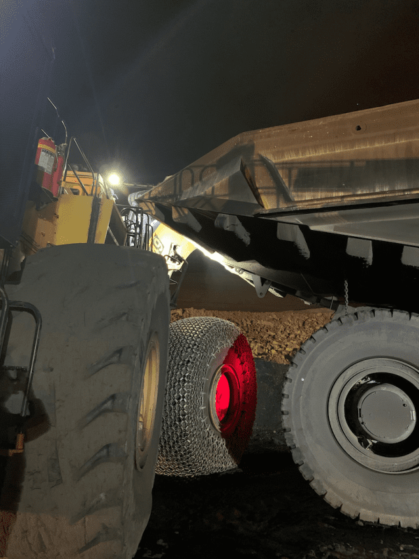 haul truck collided with the lift arm